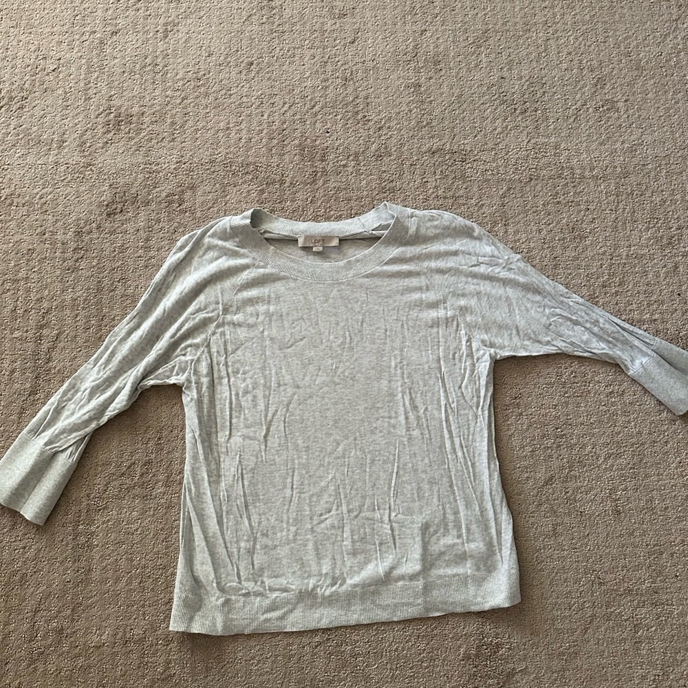 Grey lightweight Loft sweater size Large